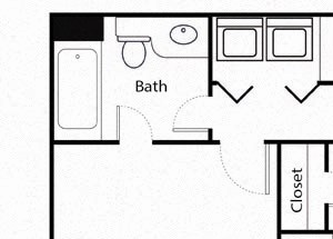 magnolia floor plan - 1 bedroom 1 bathroom